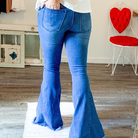 Distressed Bell Bottom Jeans - Picture 4 of 4